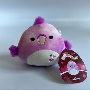 Kellytoy Squishmallows Valentine's Day Purple Watercolor Bird 5" Shimi Plush